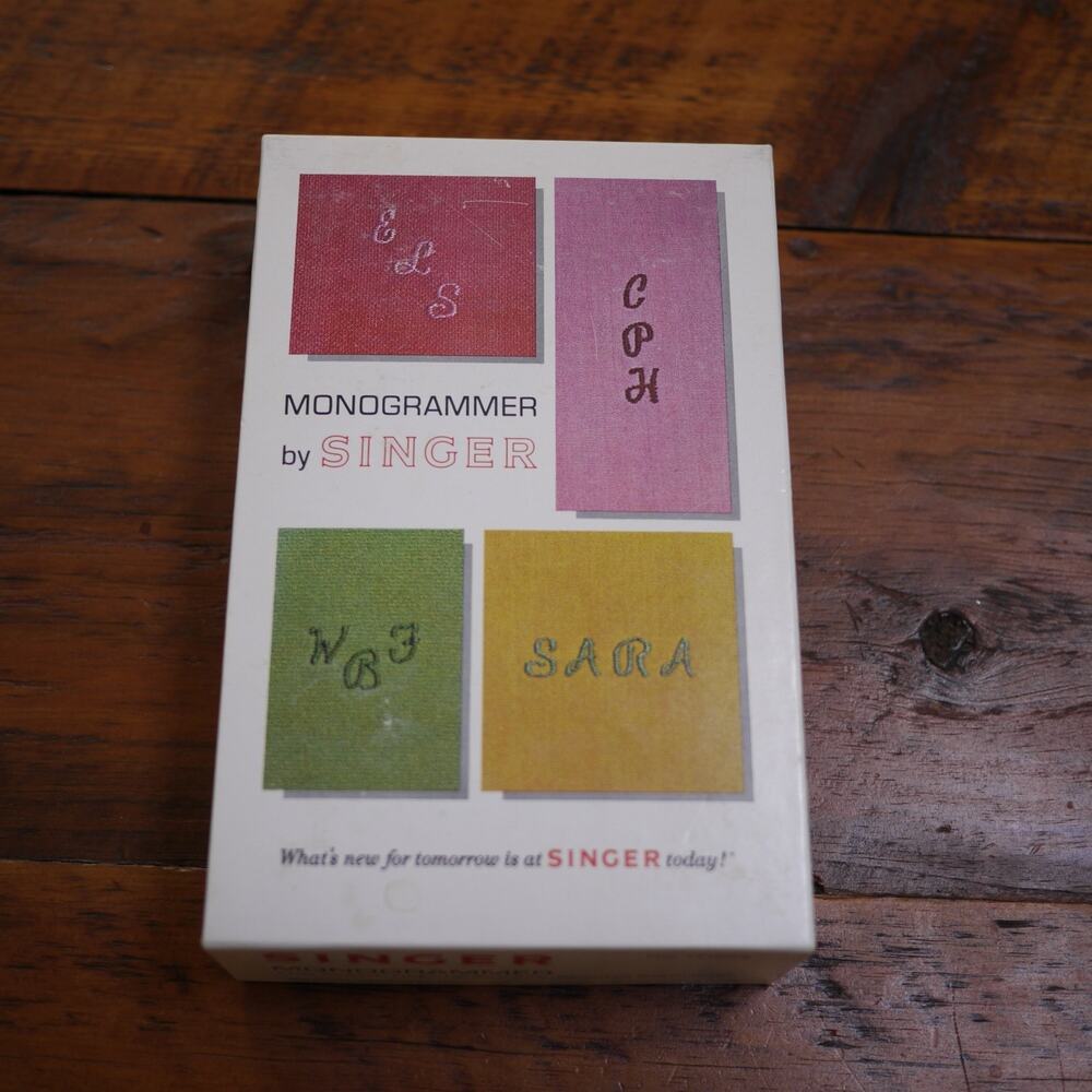 Vintage SINGER MONOGRAMMER #171256 for 750 Series Sewing Machines + Original Box